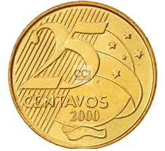 moeda de 25 centavos