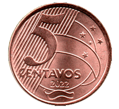 moeda de 5 centavos